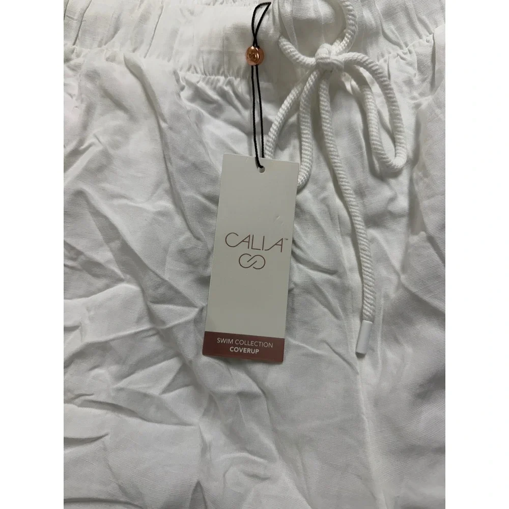CALIA by Carrie Underwood Womens XL Pure White Swim Tie Front‎ Short Coverup NWT